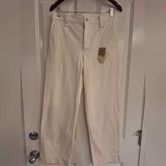 Faherty Pants - Faherty ivory color organic cotton pants‎ size 6